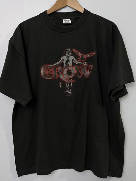 Vintage Y2K 2001 The Crow Movie Promo Goth 3D Puffy Logo Image T-Shirt Mens XL - Picture 2 of 10